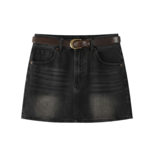 Classy Denim A-Line Mini Skirt