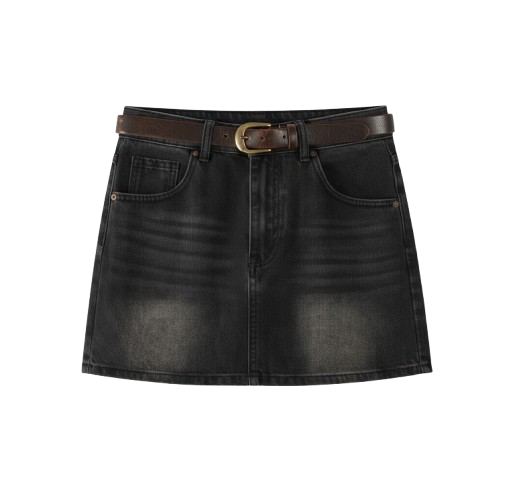 Classy Denim A-Line Mini Skirt