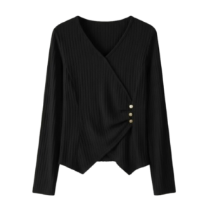 Graceful Wrap Ribbed Top
